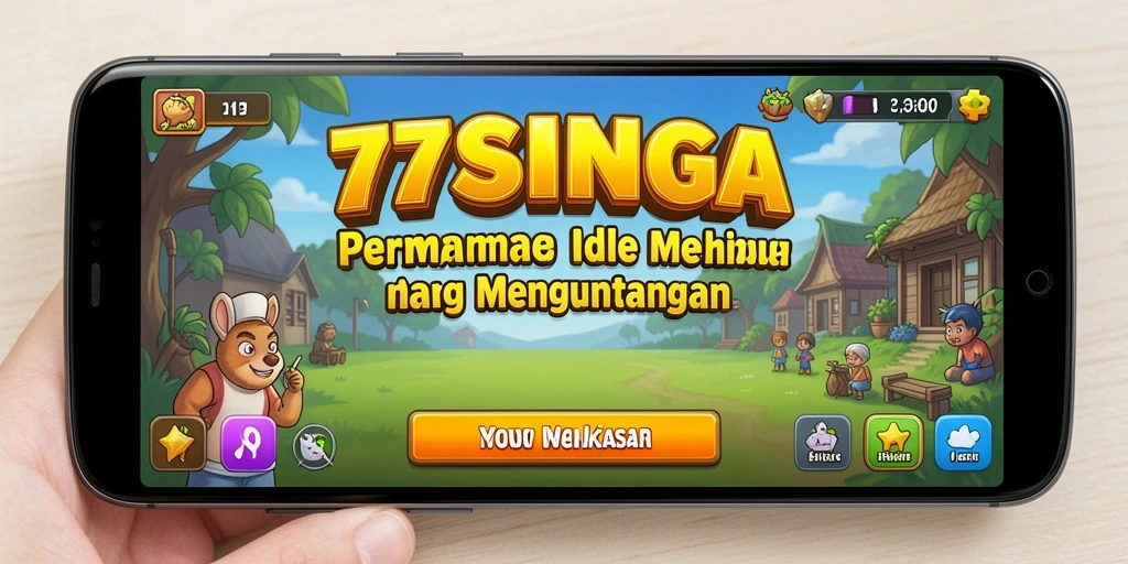 Tampilan gameplay 77SINGA dengan karakter dan fitur menarik.