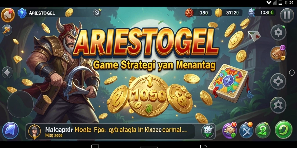 Tampilan gameplay ARIESTOGEL yang menampilkan strategi mendalam.