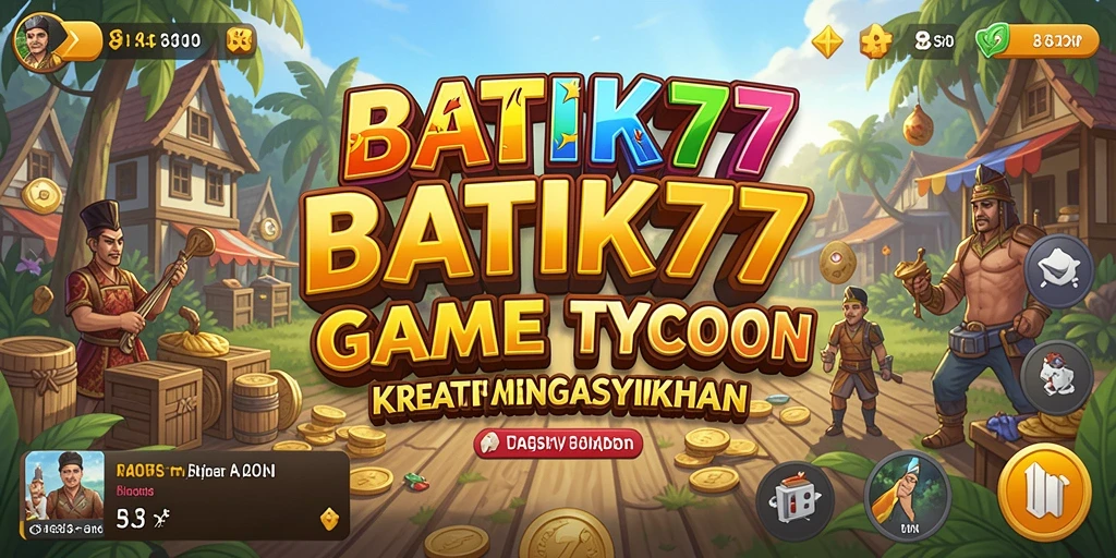Screenshot BATIK77 menampilkan pemain mengelola bisnis batik.