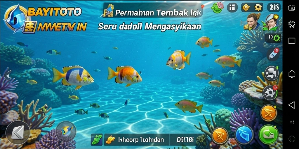 Tampilan gameplay BAYITOTO yang seru saat menembak ikan.
