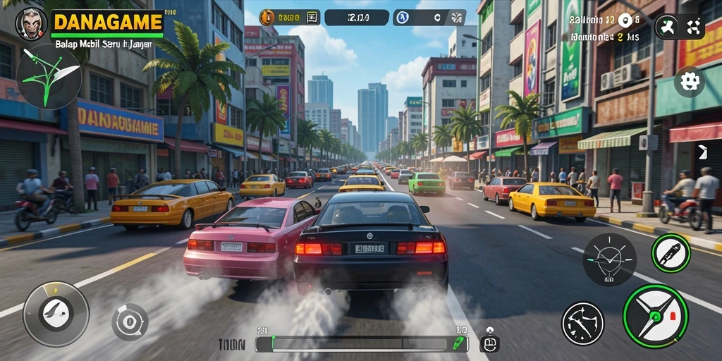 Tampilan gameplay seru dan kompetitif di DANAGAME.