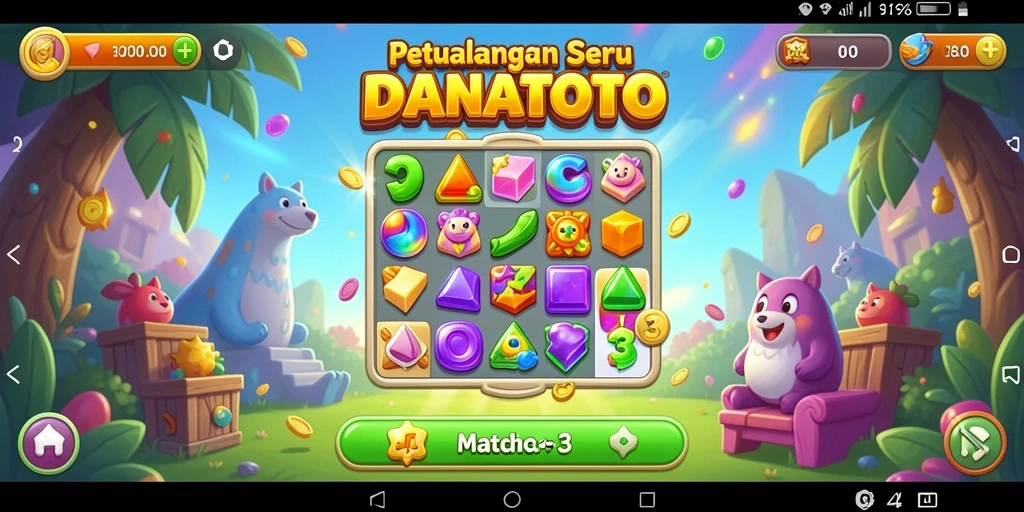Tampilan gameplay DANATOTO yang menawan dan seru.