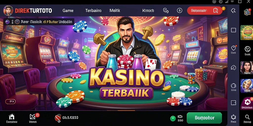 Tampilan gameplay menarik di DIREKTURTOTO dengan suasana kasino yang nyata.