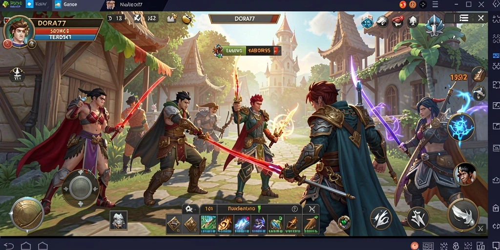 Tampilan gameplay DORA77 yang memukau dan penuh aksi.