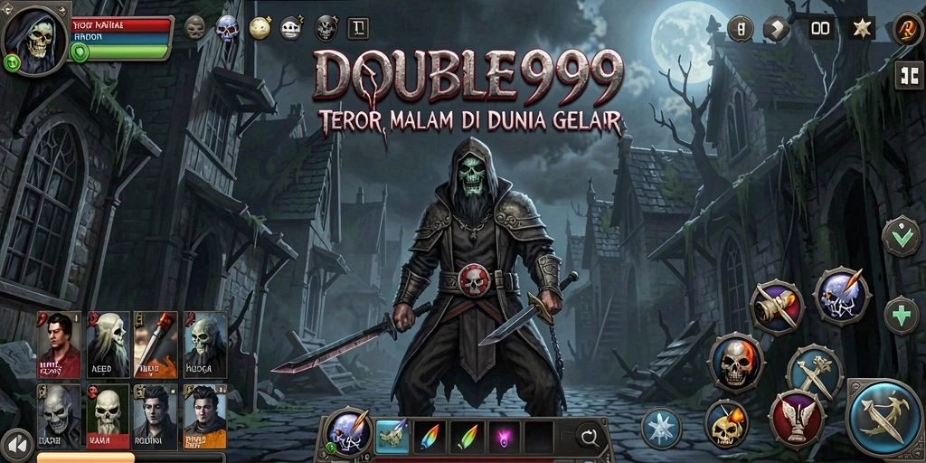 Screenshot utama menampilkan momen ketegangan dalam permainan horor.