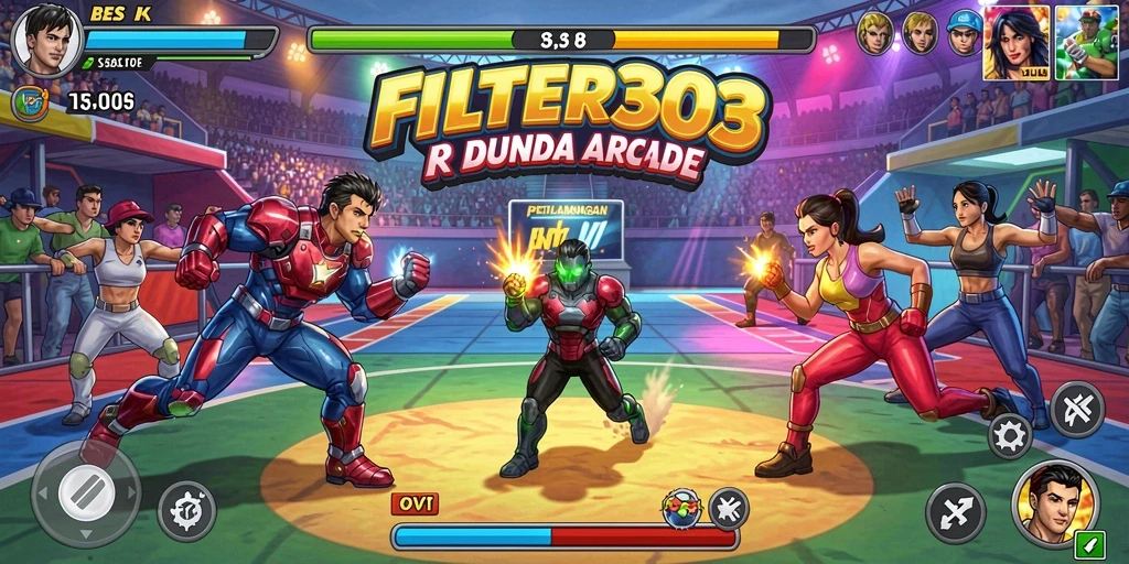 Tampilan menawan dari gameplay FILTER303 yang penuh aksi.