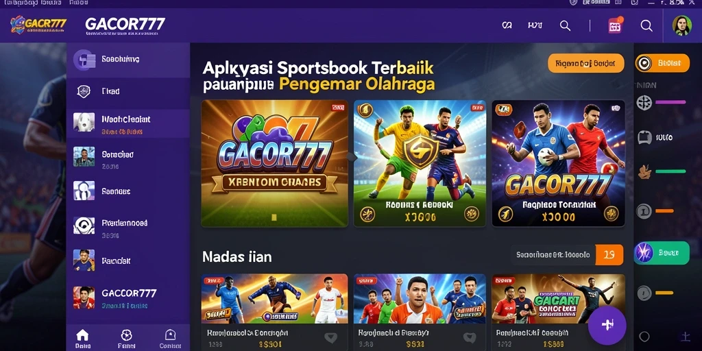 Tampilan menarik dari gameplay taruhan olahraga di GACOR777.