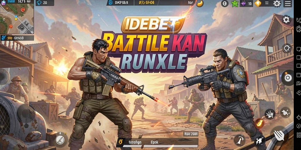 Tangkapan layar gameplay Battle Royale yang intens dan mendebarkan.