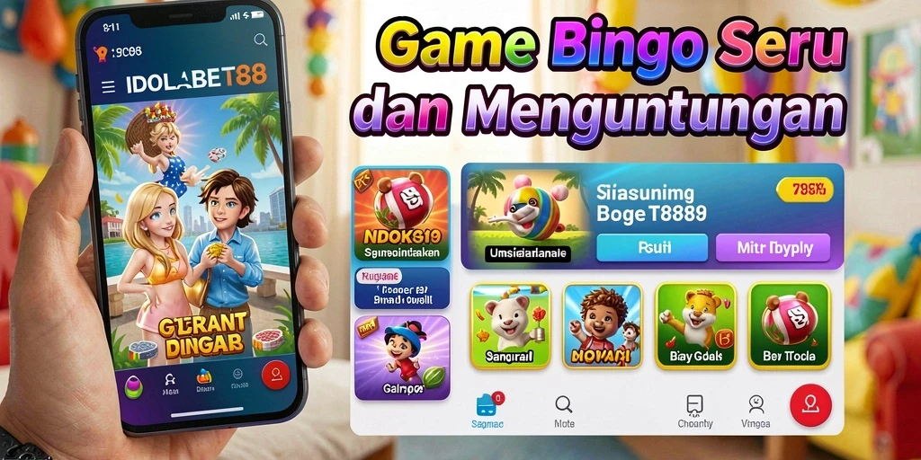 Gameplay seru Bingo di IDOLABET88 dengan interaksi sosial.