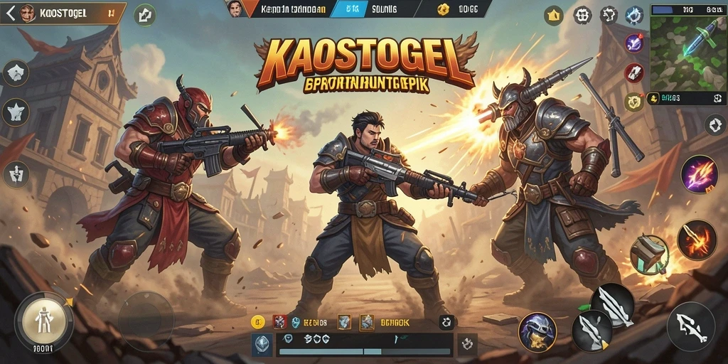 Tampilan gameplay Battle Royale yang mendebarkan di KAOSTOGEL.
