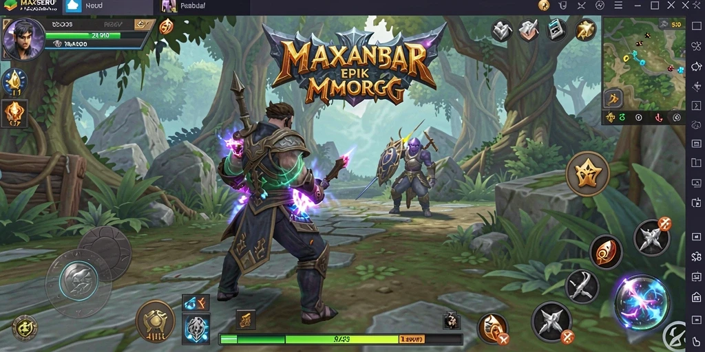 Tangkapan layar dari gameplay seru dalam MAXSERU