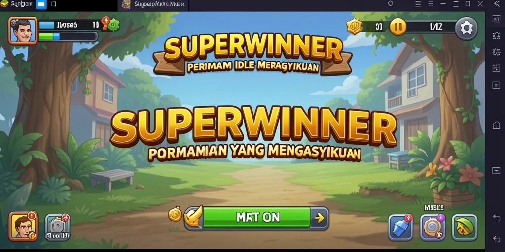 Tangkapan layar SUPERWINNER menampilkan aksi menarik dalam permainan Idle.